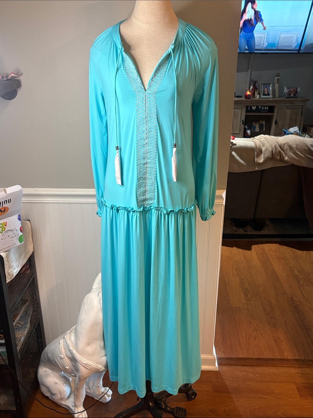 Cabana Life Turquoise Blue Long Swim Coverup